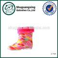 botas de lluvia con parte superior de tela para niños cubrezapatos niños invierno cálido / C-705